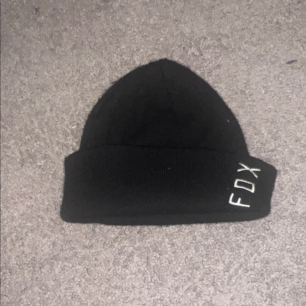 Fox Black Beanie Hat